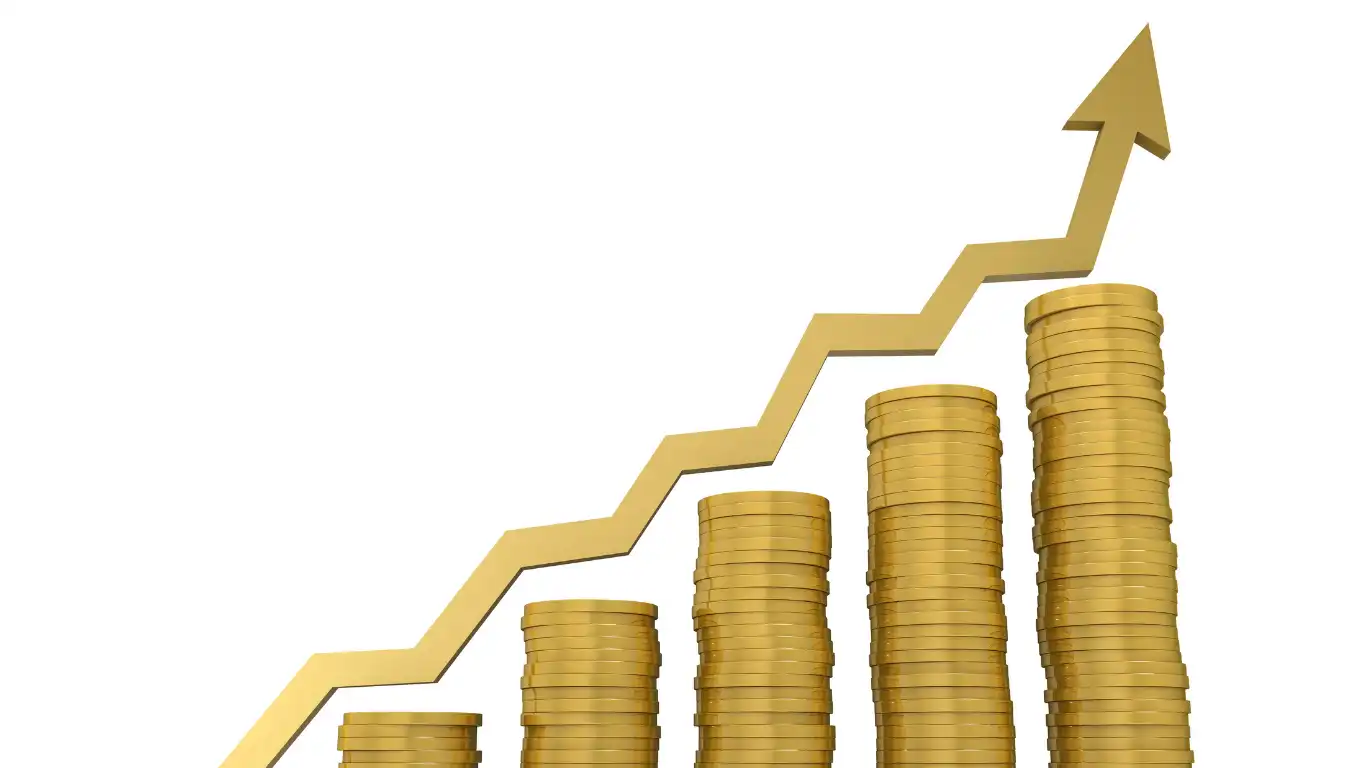 金額が右肩上がりに上がっている様子