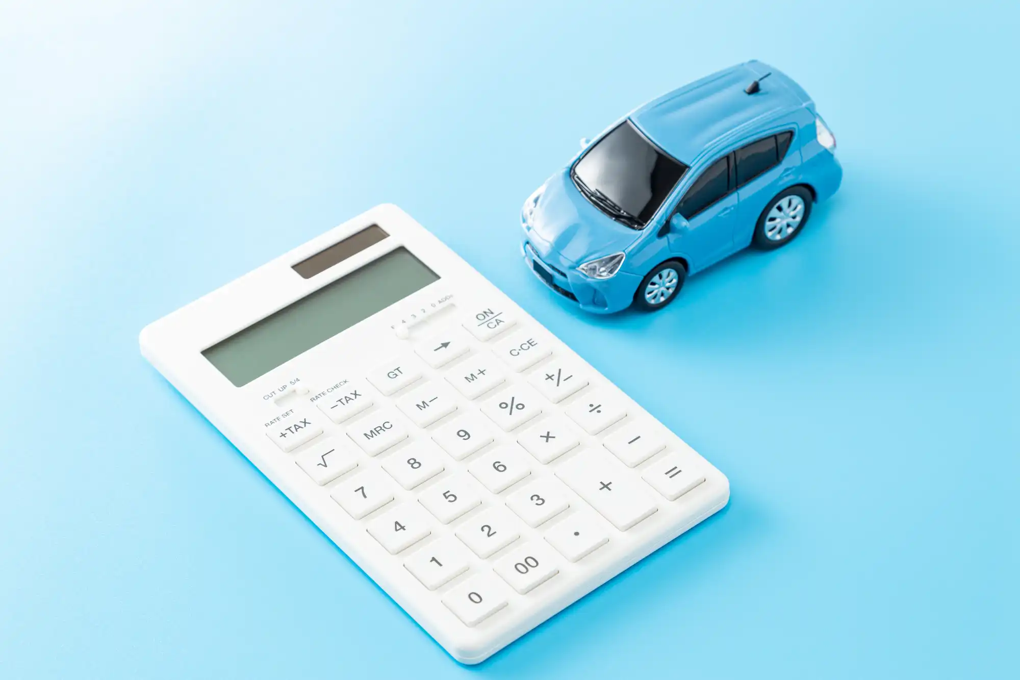 ミニカーと電卓